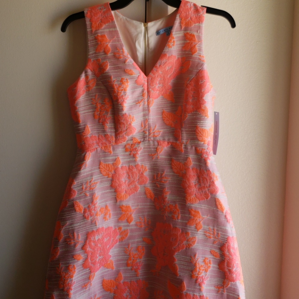 Gorgeous bright coral mid dress